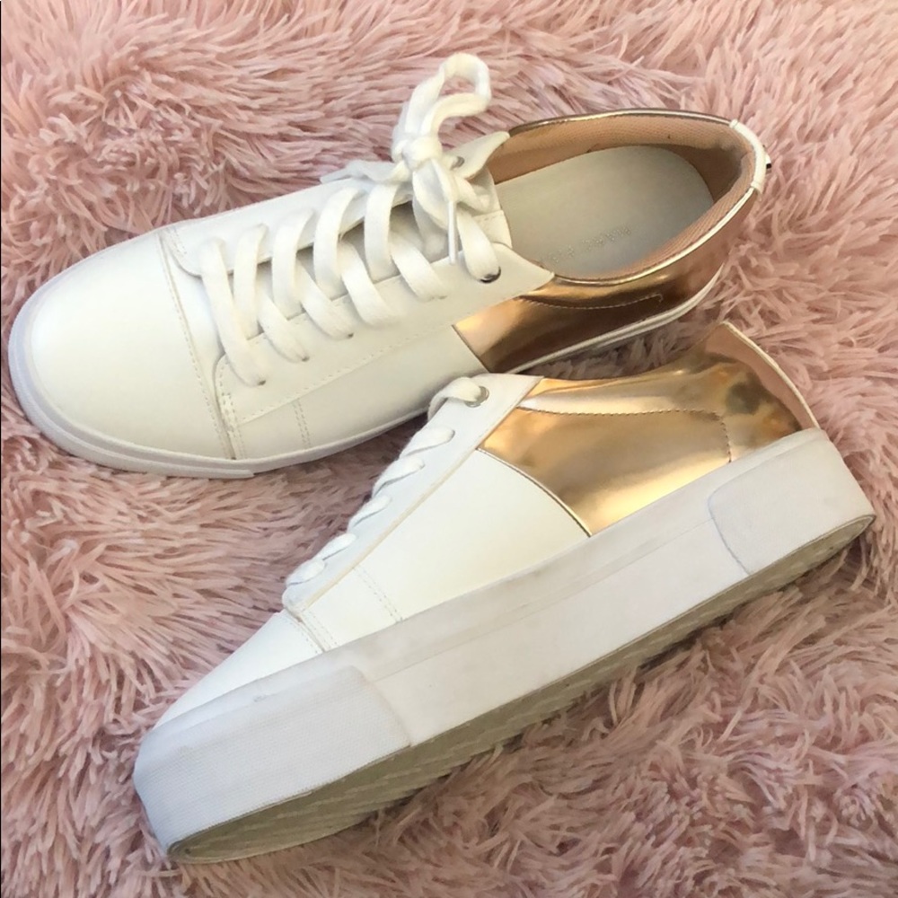 Marc Fisher “XENA” rose gold platform tennis shoe